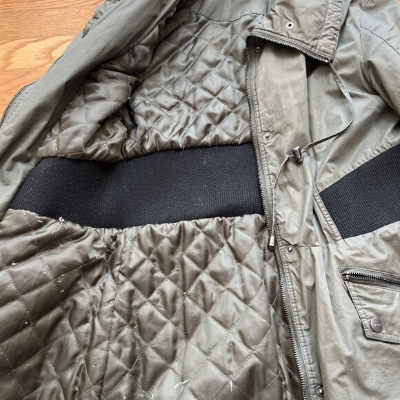 DKNY Army Green Anorak Womens Size S - Picture 2 of 3